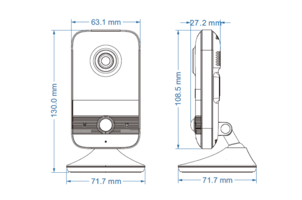 TVT Cube C14 camera dimensiuni